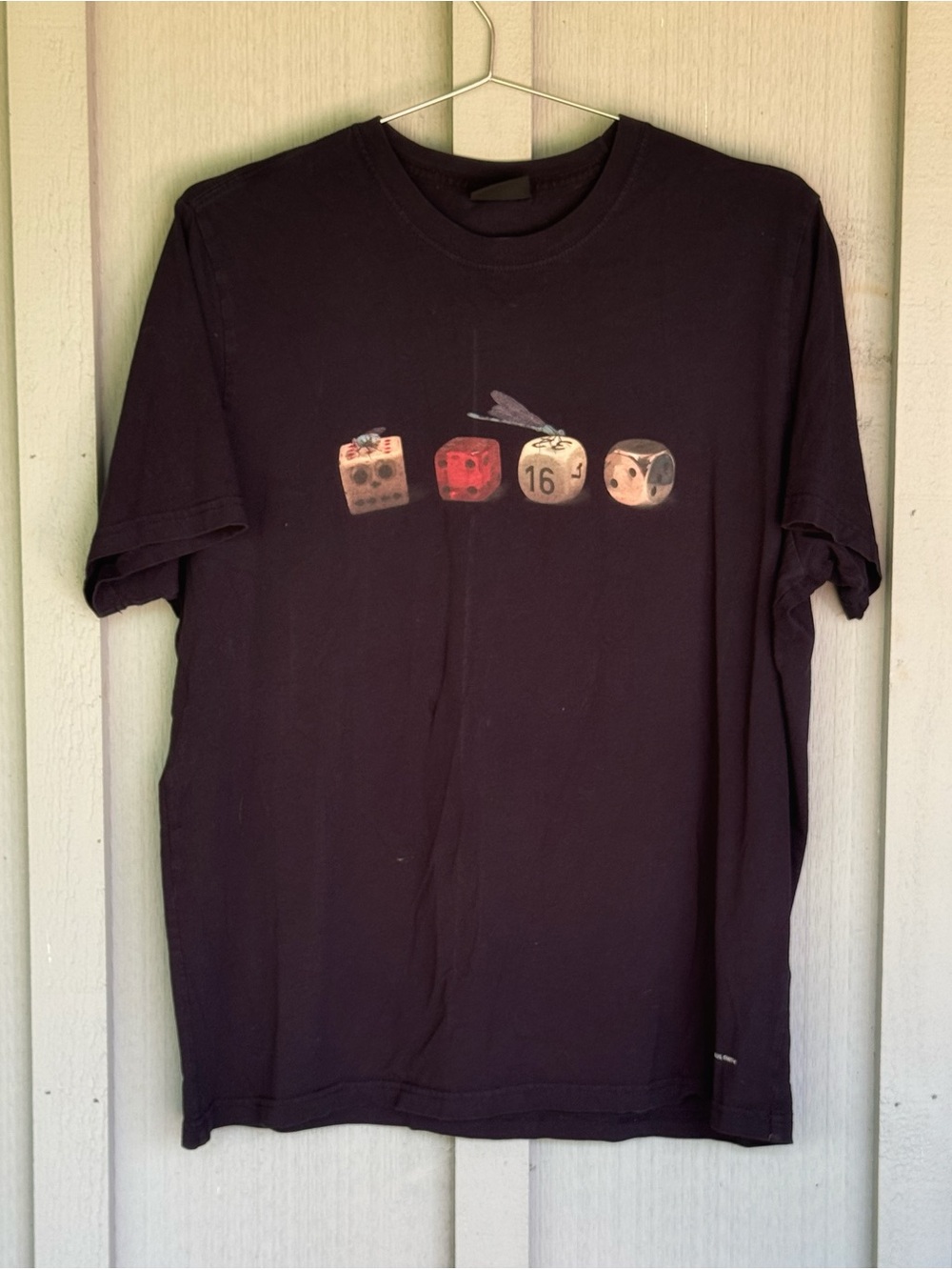 Vintage Black  Paul Smith Graphic Men’s Crew Neck T-Shirt - Dice Design - XXL